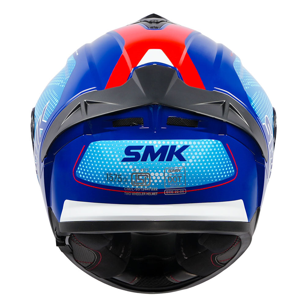 SMK Typhoon Mystic Helmet blue back