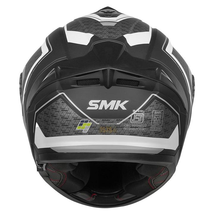SMK Typhoon RD1 Helmet grey back
