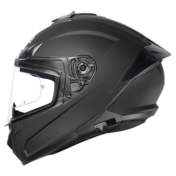 SMK Typhoon Solid Matt Black Helmet side