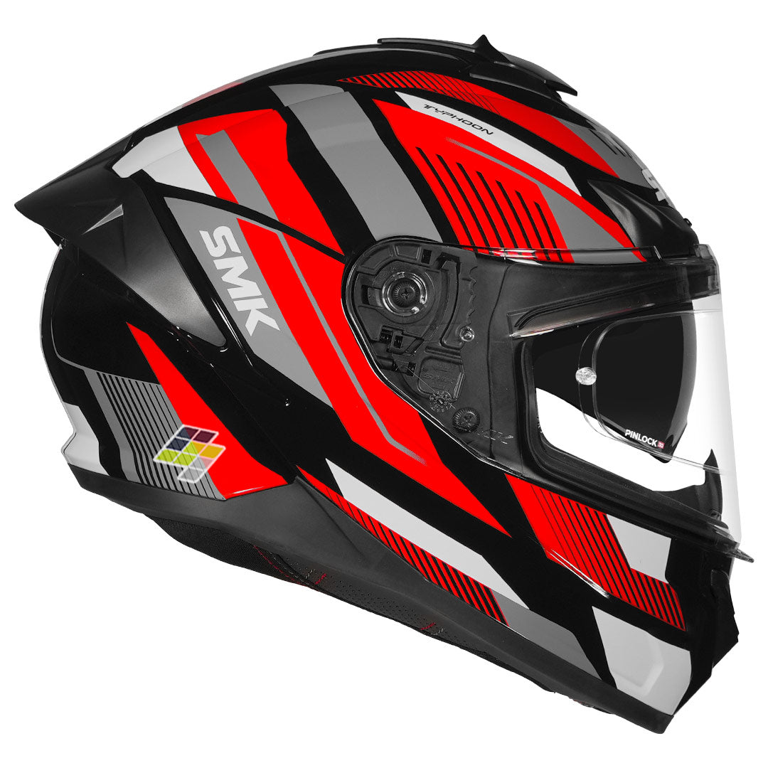 SMK Typhoon Sparko Helmet red