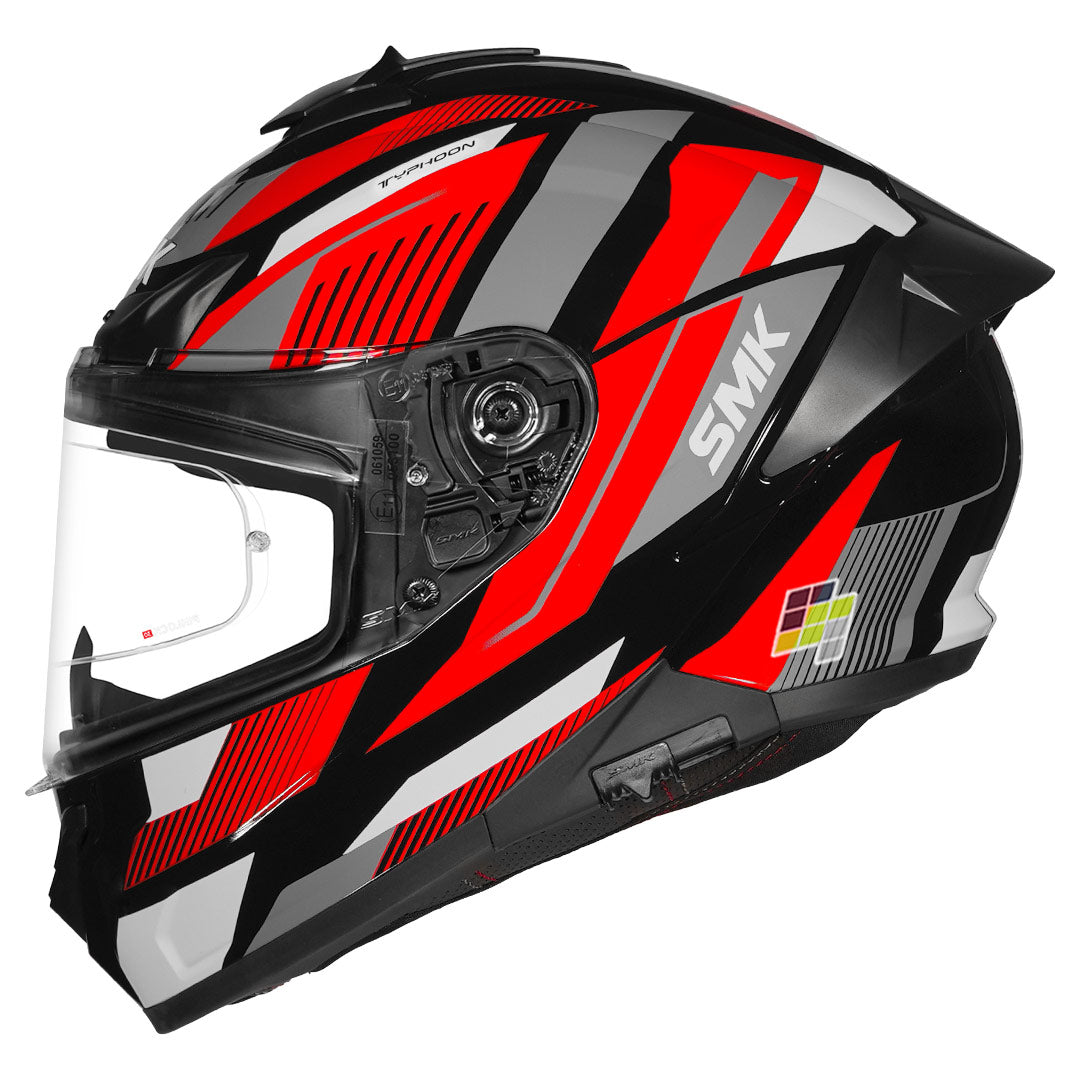 SMK Typhoon Sparko Helmet red side