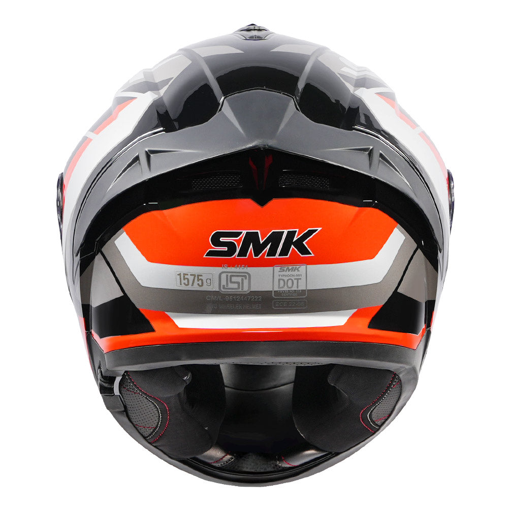 SMK Typhoon Style Helmet red back