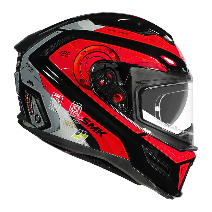 SMK Agnar Cyborg Helmet red
