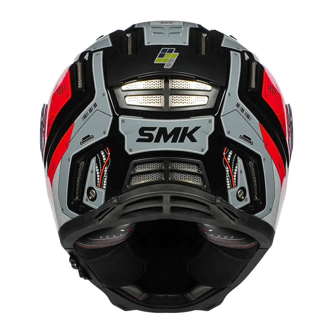SMK Agnar Cyborg Helmet red back