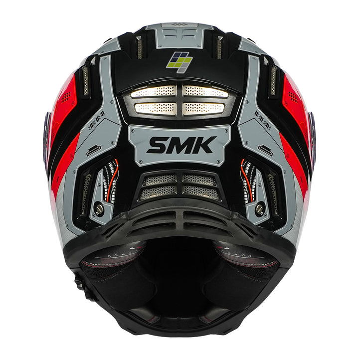 SMK Agnar Cyborg Helmet red back