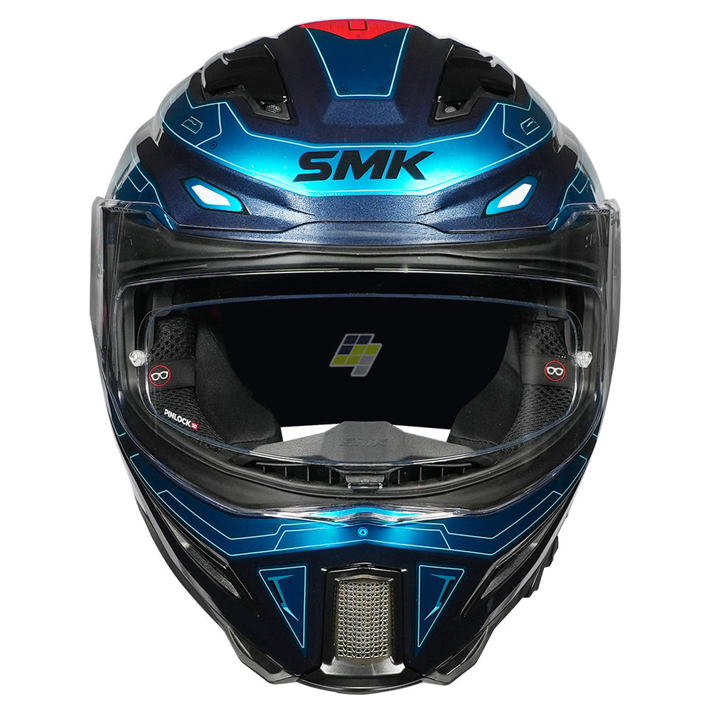 SMK Agnar Cyborg Helmet red blue front