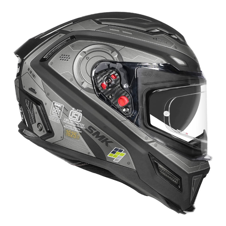 SMK Agnar Cyborg Helmet matt grey