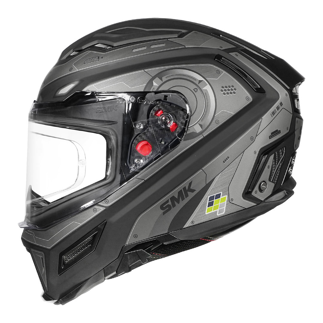 SMK Agnar Cyborg Helmet matt grey side