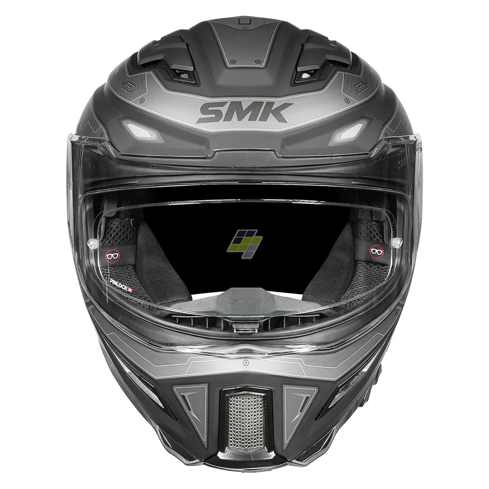 SMK Agnar Cyborg Helmet matt grey front