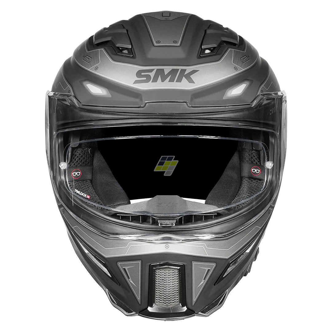 SMK Agnar Cyborg Helmet matt grey front