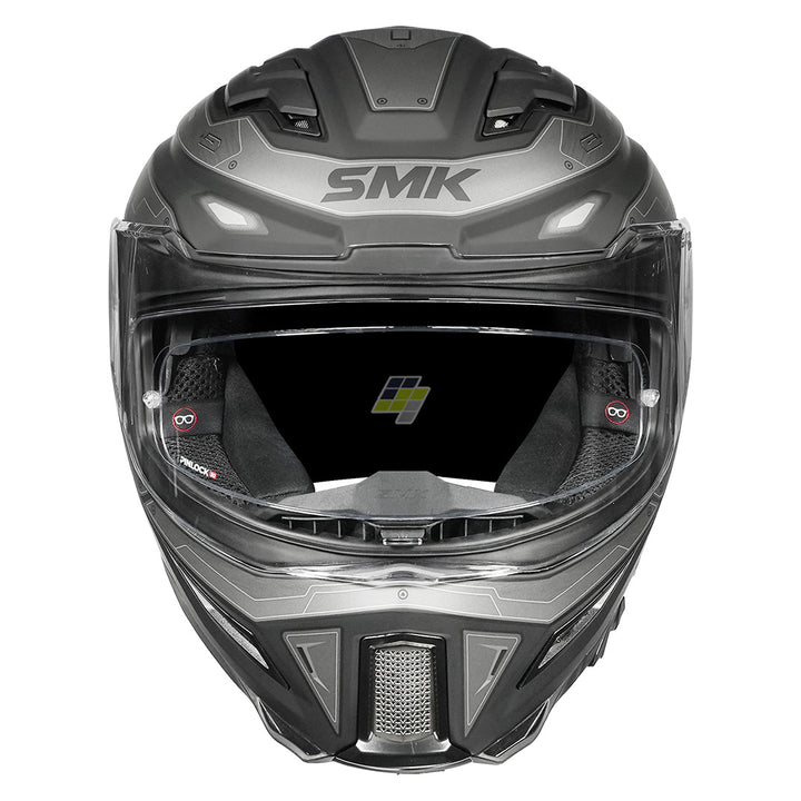 SMK Agnar Cyborg Helmet matt grey front