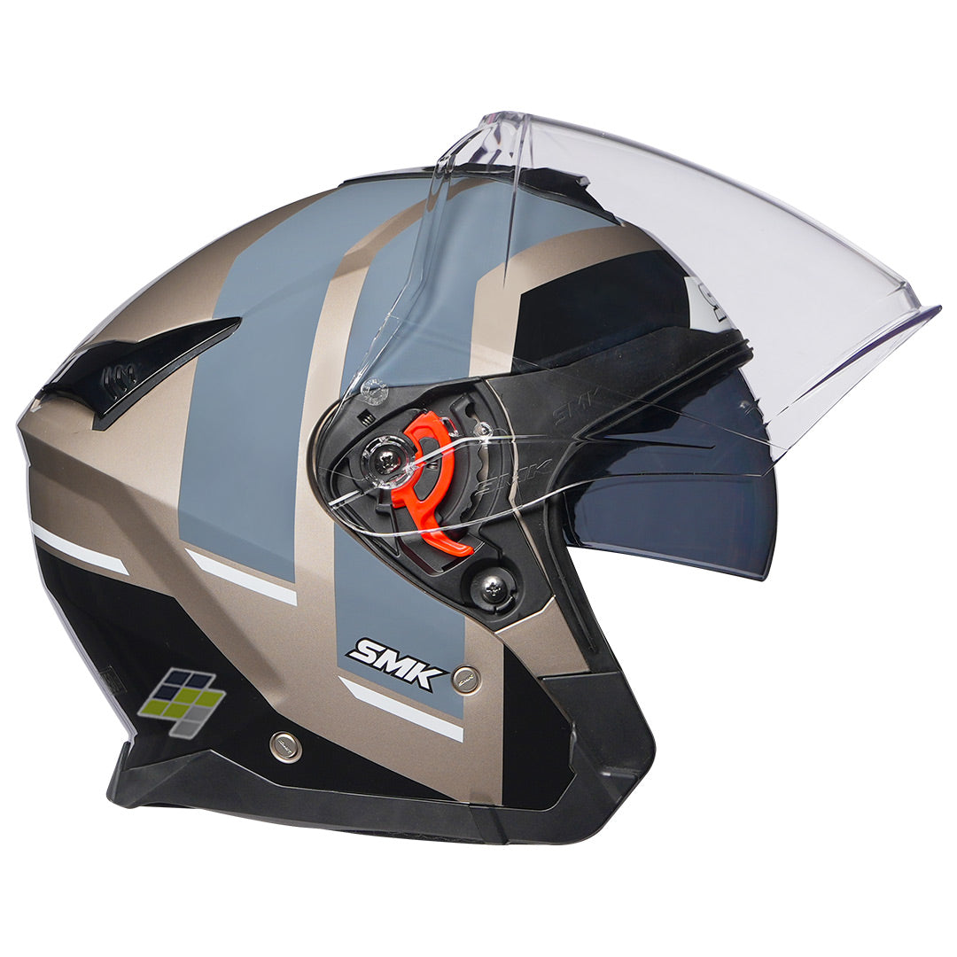 SMK GTJ Rover Open Face Helmet grey side