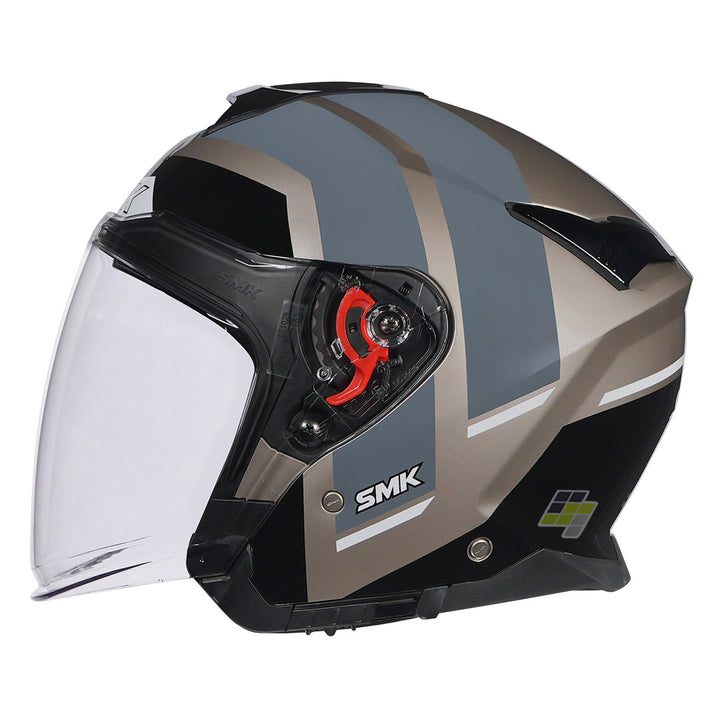 SMK GTJ Rover Open Face Helmet grey side