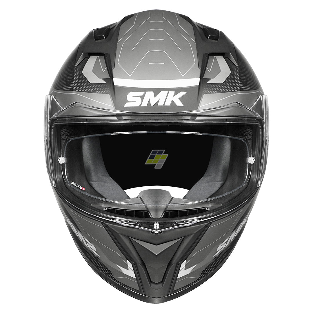 SMK Stellar Sports Flight Helmet matt grey front