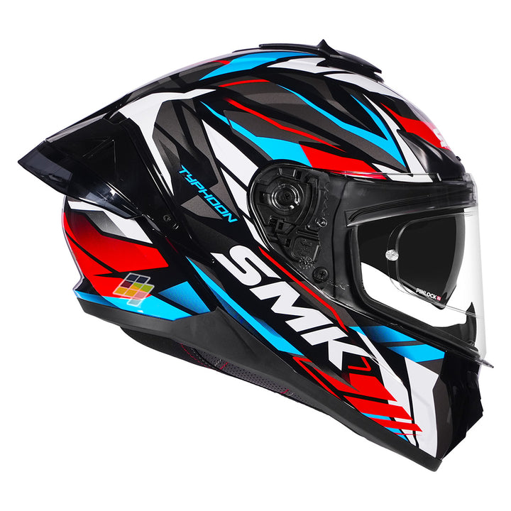 SMK Typhoon Rival Helmet white red