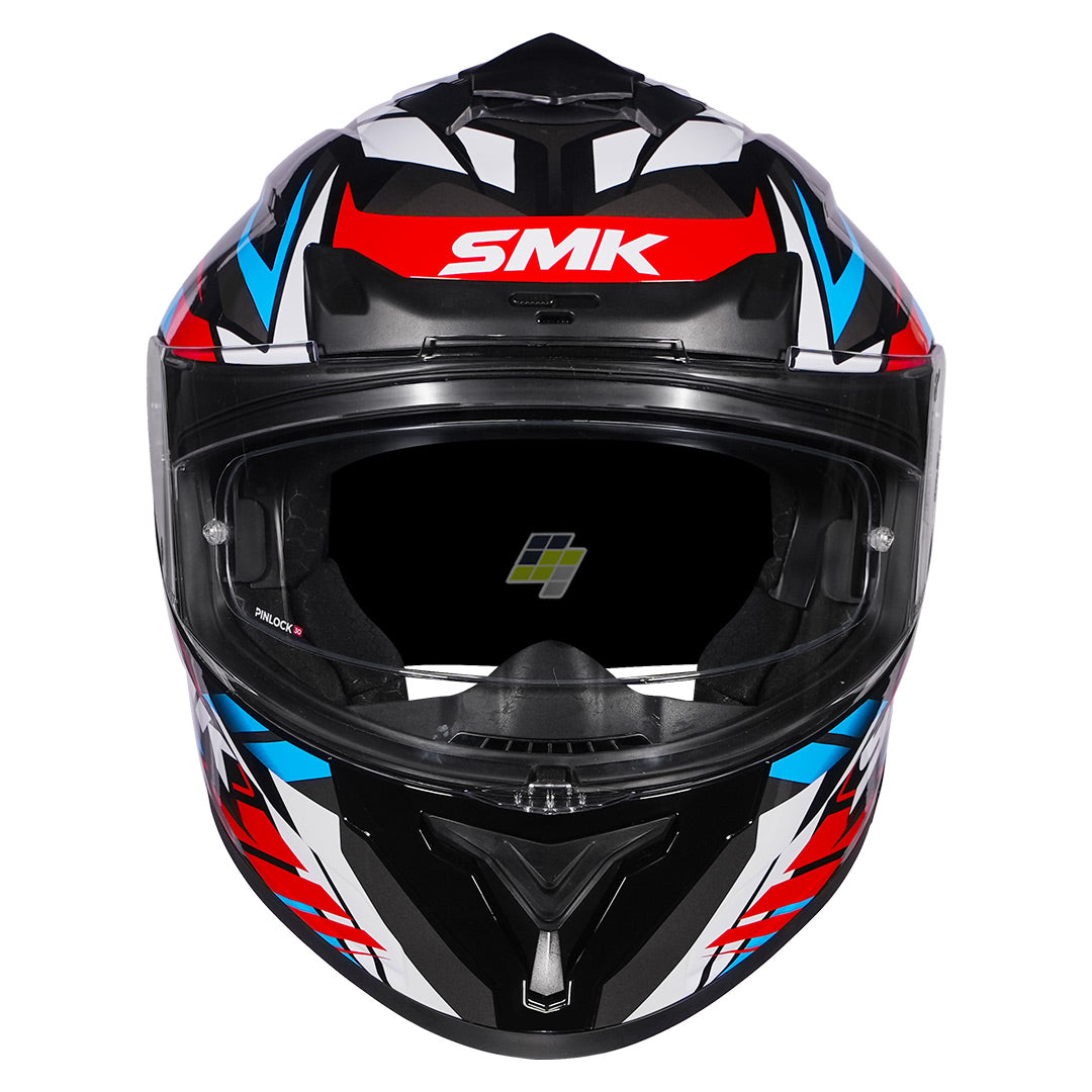 SMK Typhoon Rival Helmet white red front