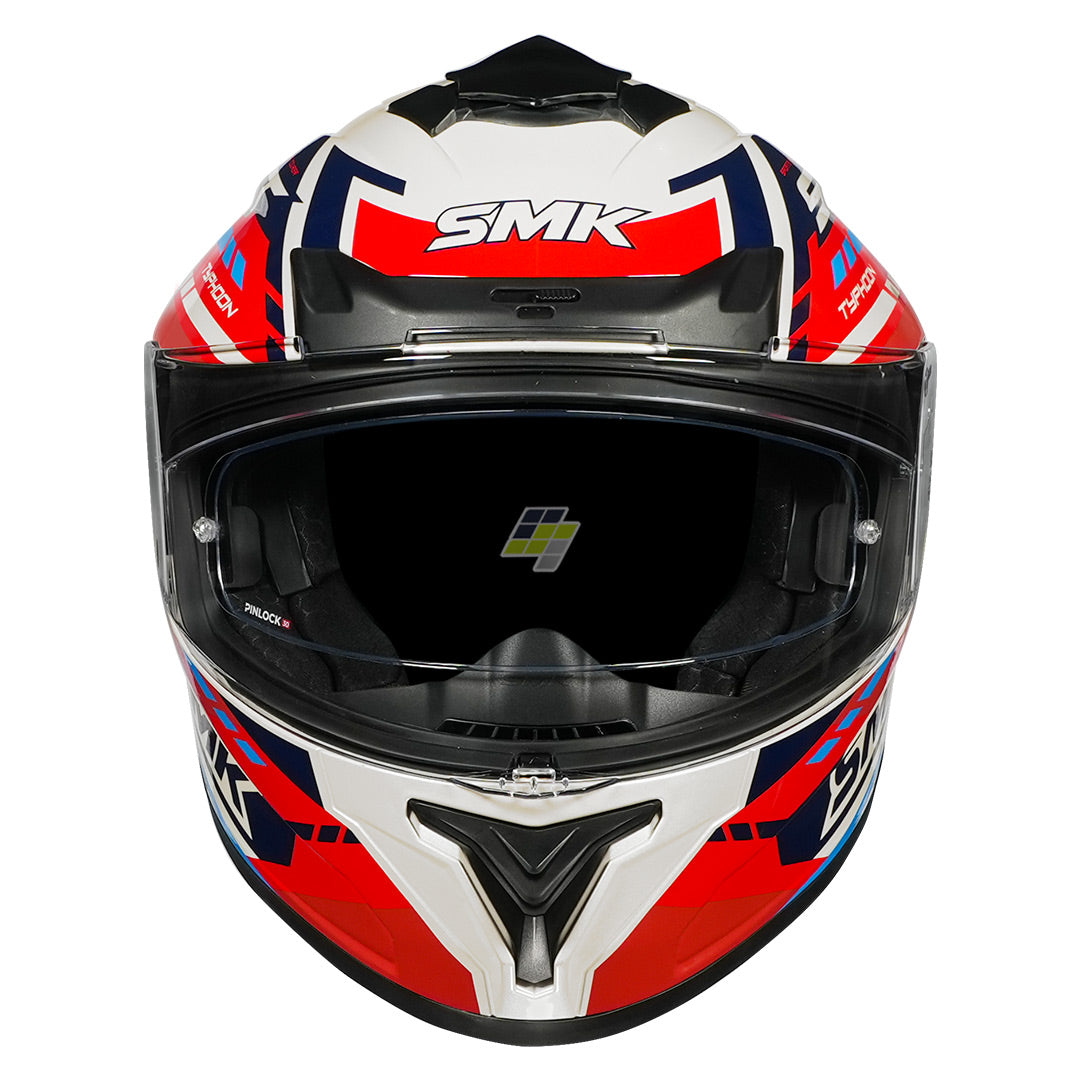 SMK Typhoon Sports Tourer Helmet blue red front
