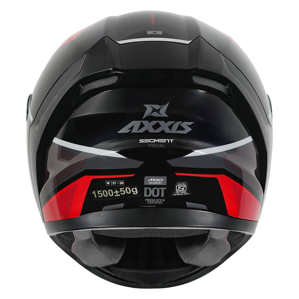 Axxis Segment Visual Helmet red back
