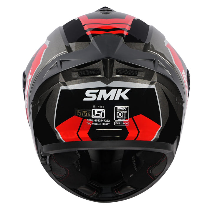 SMK Typhoon Aerot Helmet red back