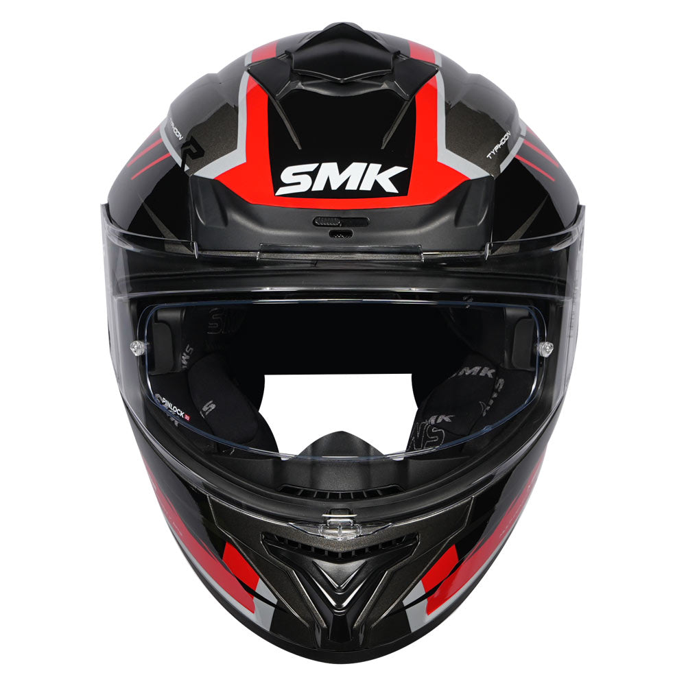 SMK Typhoon Aerot Helmet red front