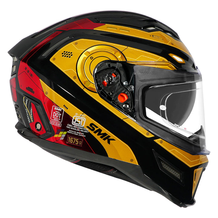 SMK Agnar Cyborg Helmet gold