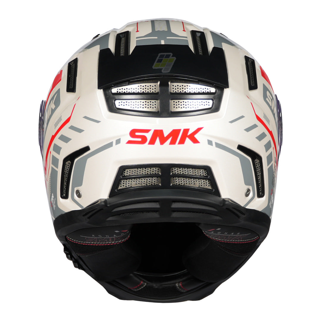 SMK Agnar Tektron Helmet red back