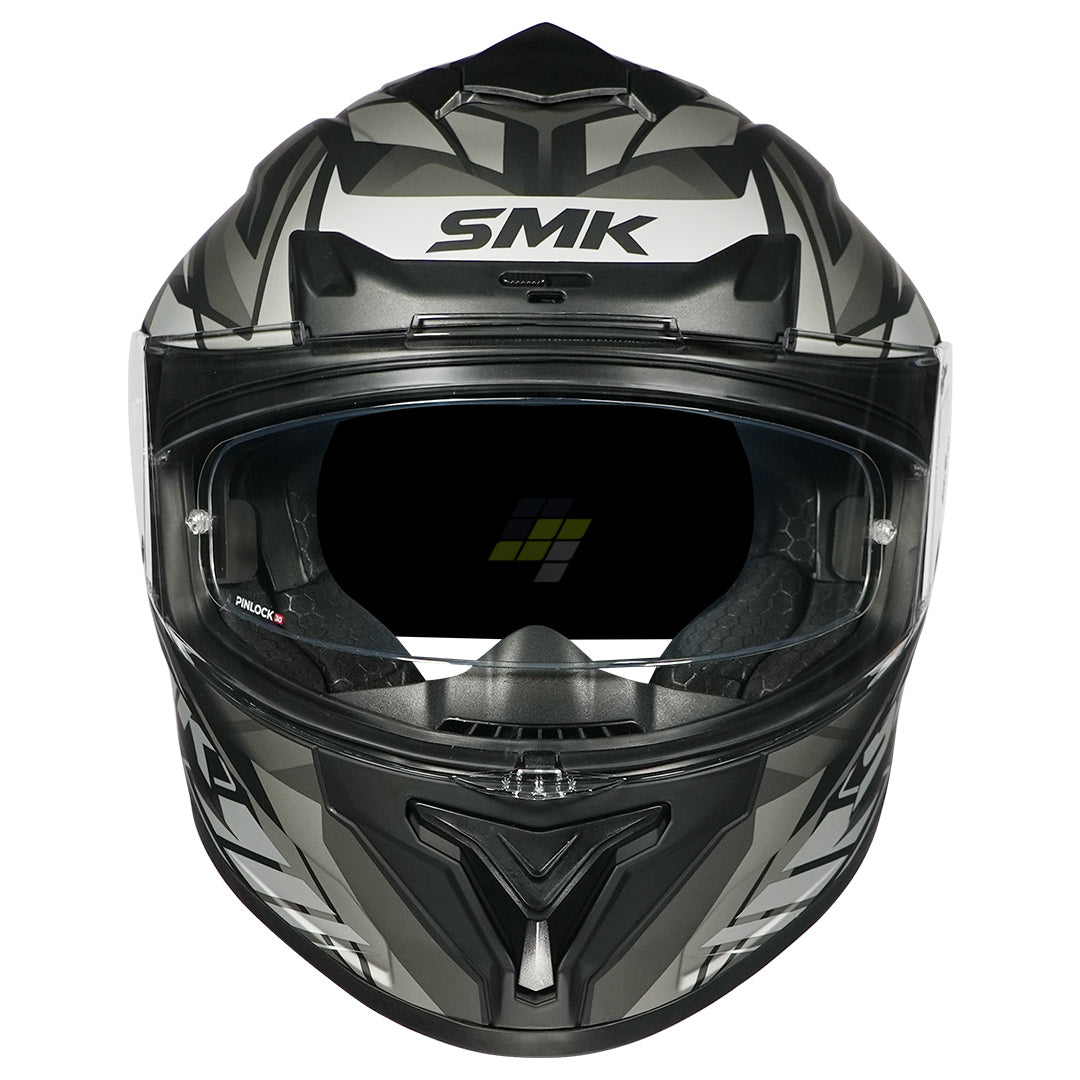 SMK Typhoon Rival Helmet matt black grey front