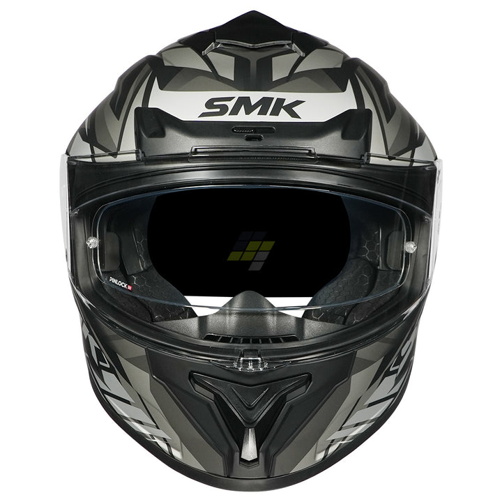 SMK Typhoon Rival Helmet matt black grey front