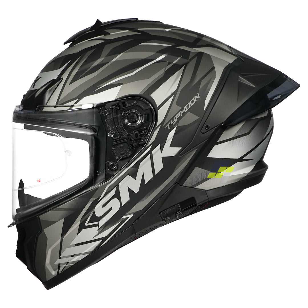 SMK Typhoon Rival Helmet matt black grey side