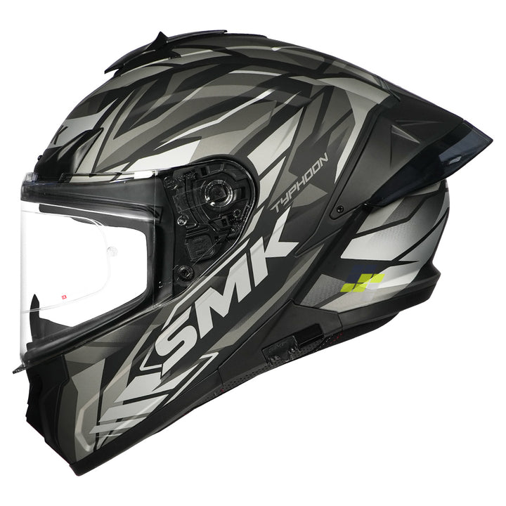SMK Typhoon Rival Helmet matt black grey side