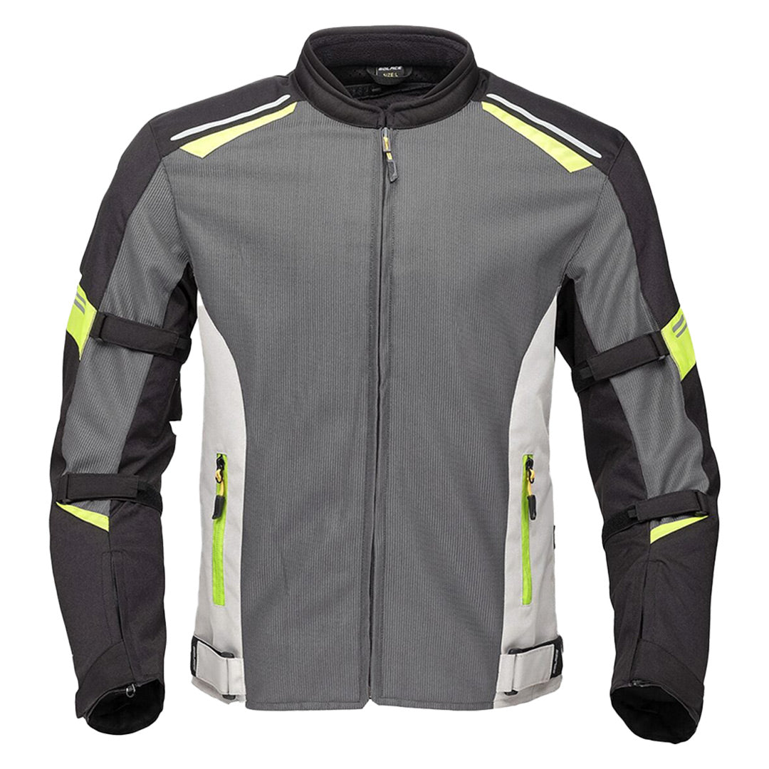 Solace Air-X V3 Riding Jacket grey neon front