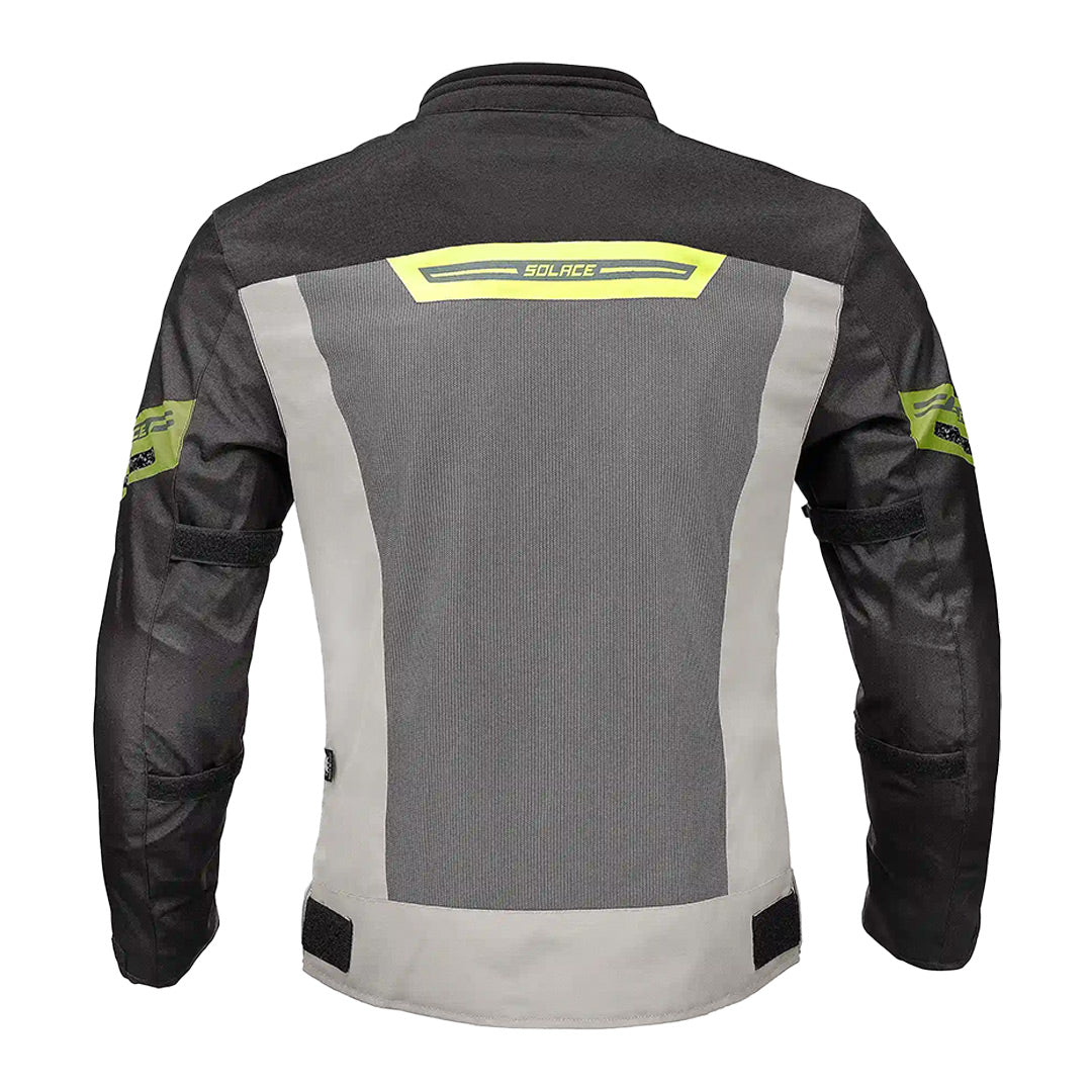 Solace Air-X V3 Riding Jacket grey neon back
