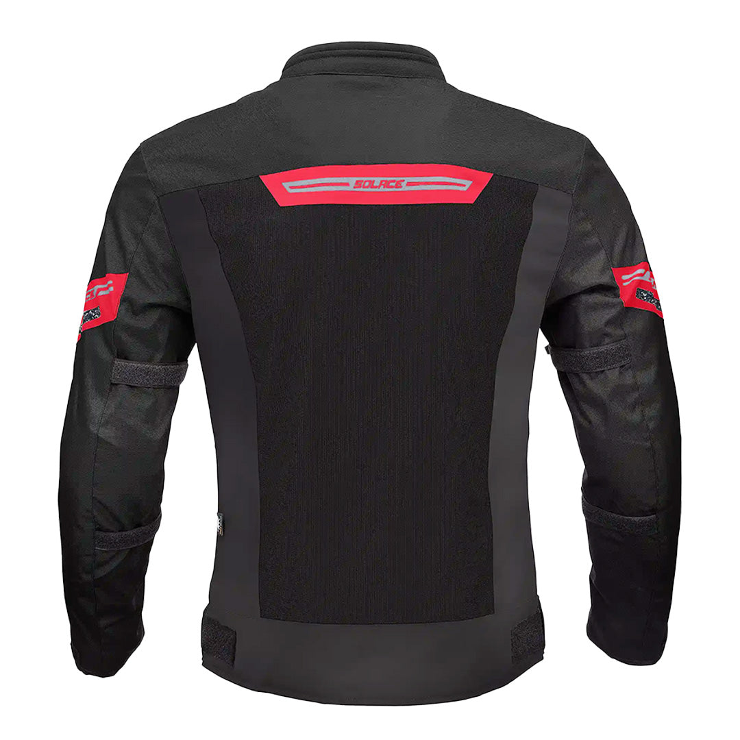 Solace Air-X V3 Riding Jacket black red back