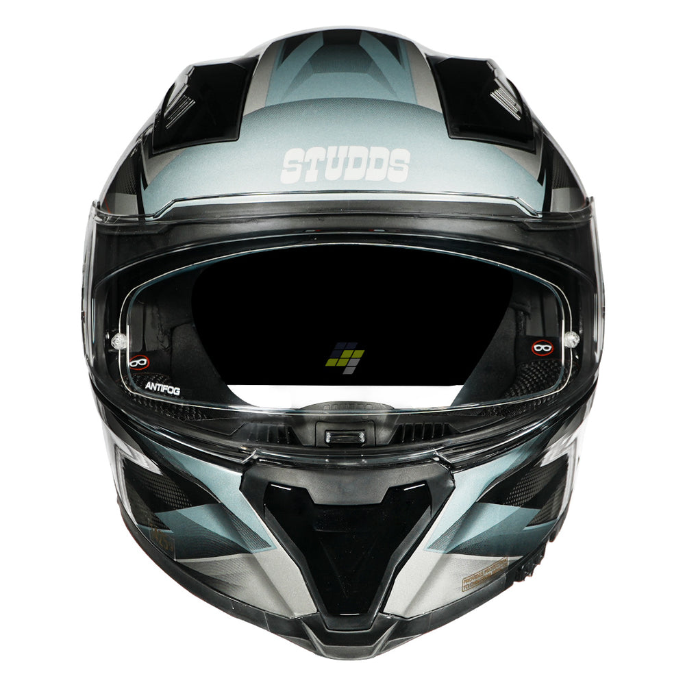 STUDDS Helios Effect Helmet black and grey front