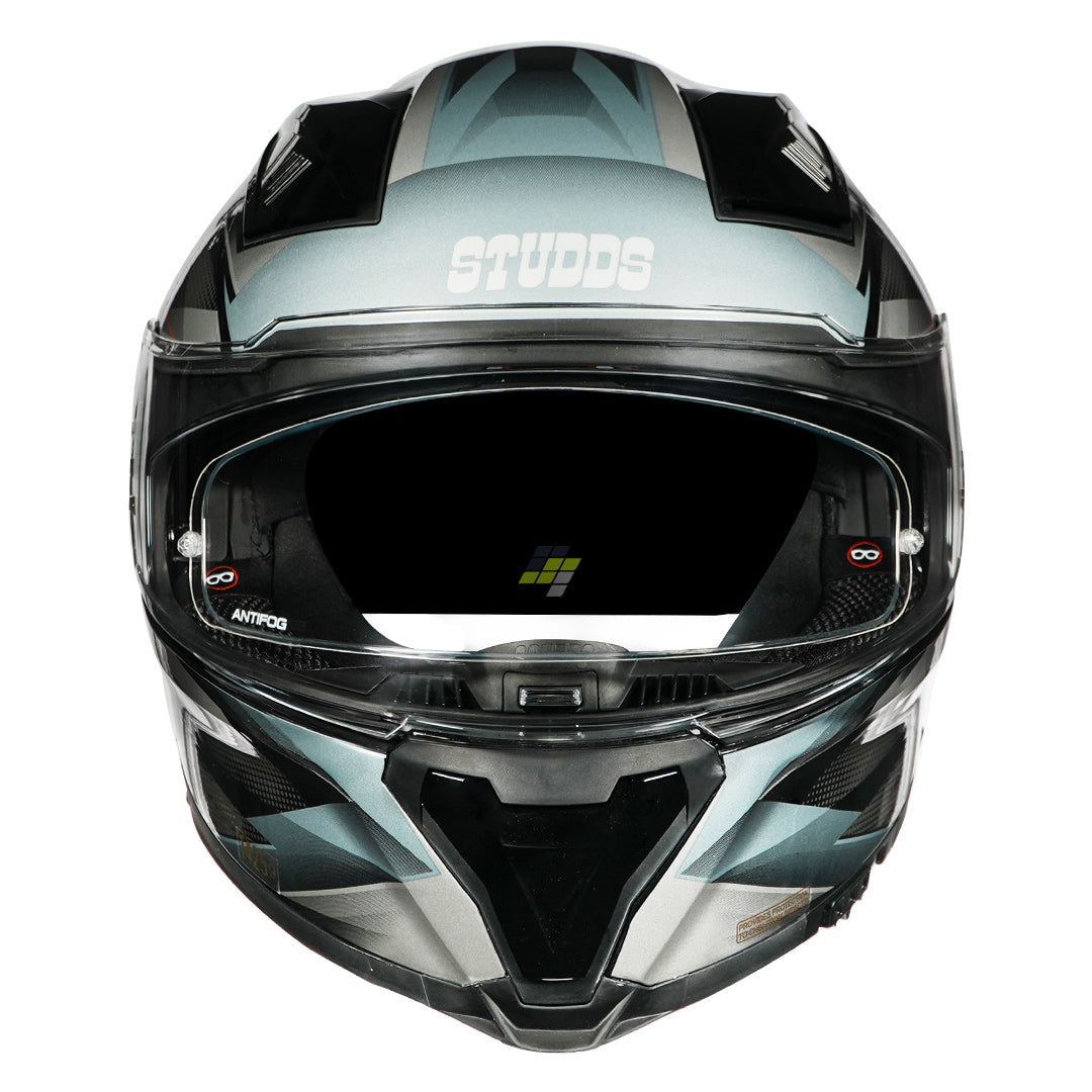 STUDDS Helios Effect Helmet black and grey front