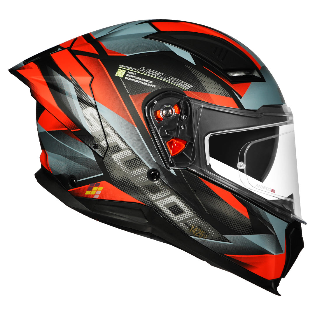 STUDDS Helios Effect Helmet matt black and red