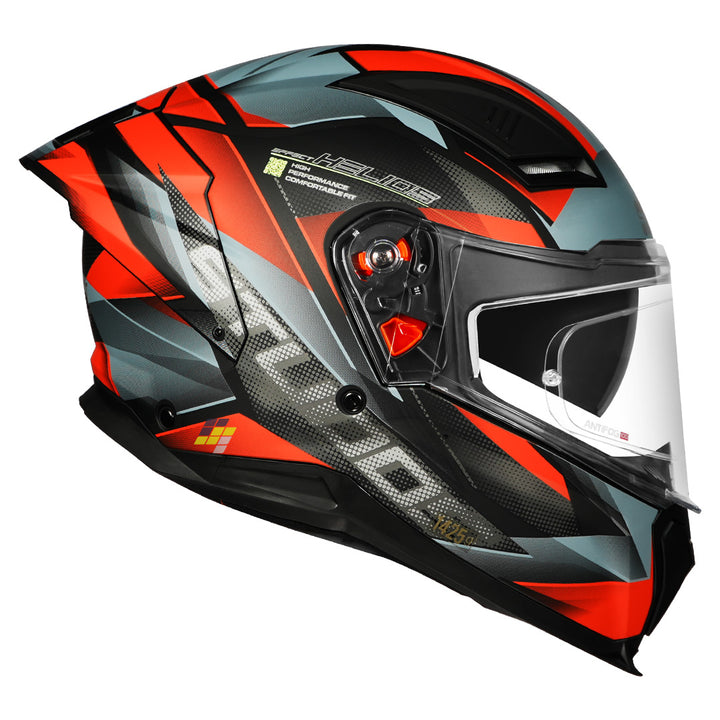 STUDDS Helios Effect Helmet matt black and red