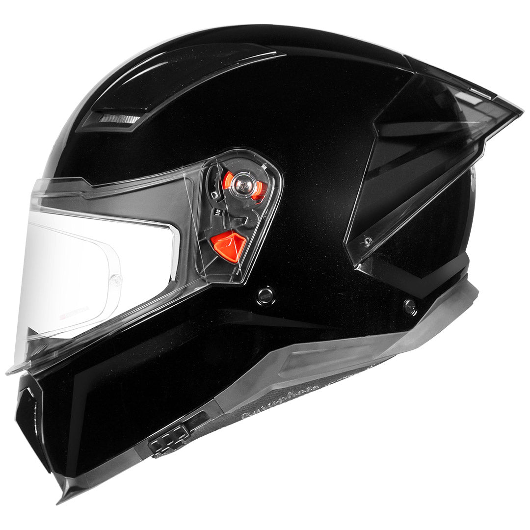 STUDDS Helios Solid Gloss Black Helmet