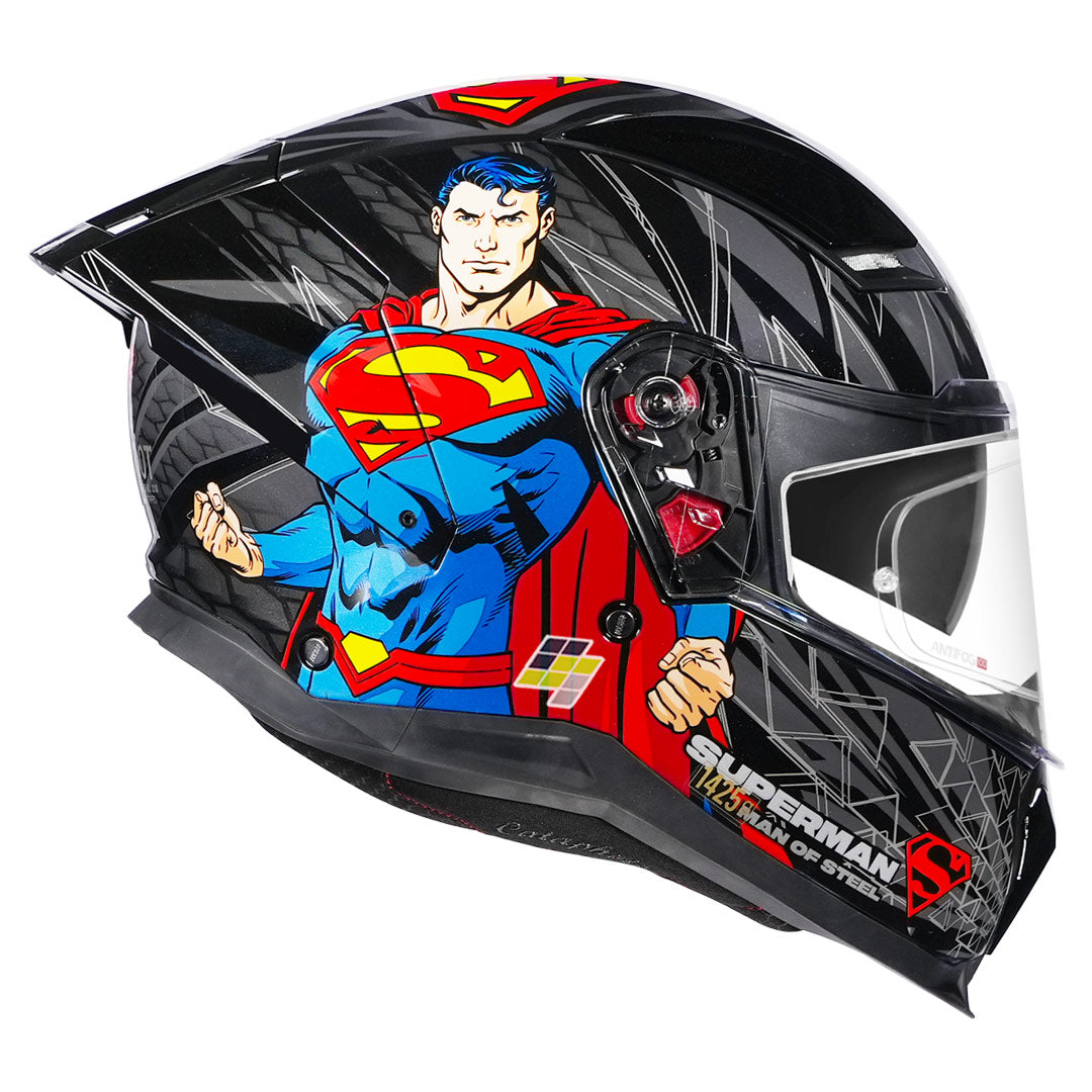 STUDDS Helios Superman Helmet black and blue