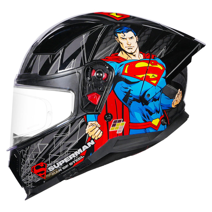 STUDDS Helios Superman Helmet black and blue side