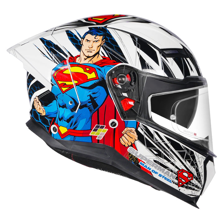 STUDDS Helios Superman Helmet white and blue