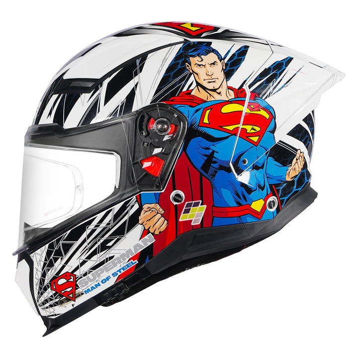 STUDDS Helios Superman Helmet white and blue side
