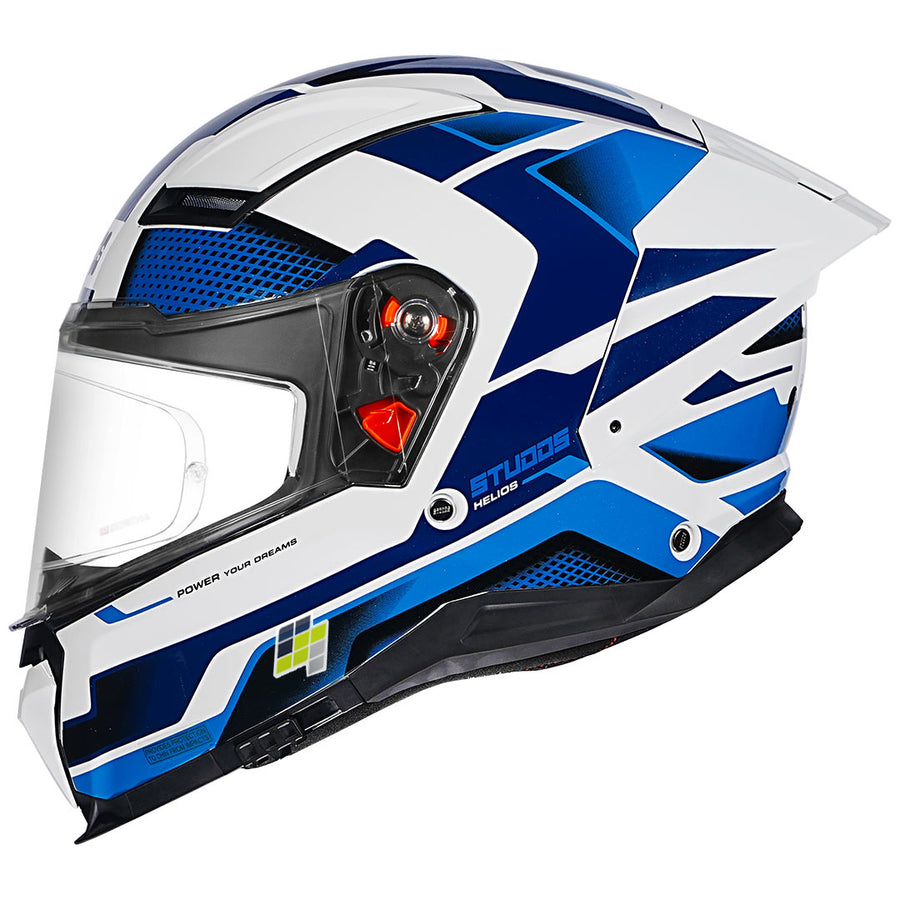 STUDDS Helios Asphalt Helmet | With Sun Visor & Anti-Fog 100 – PowerSports