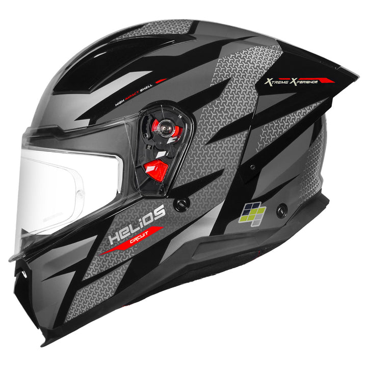 STUDDS Helios Circuit Helmet grey side