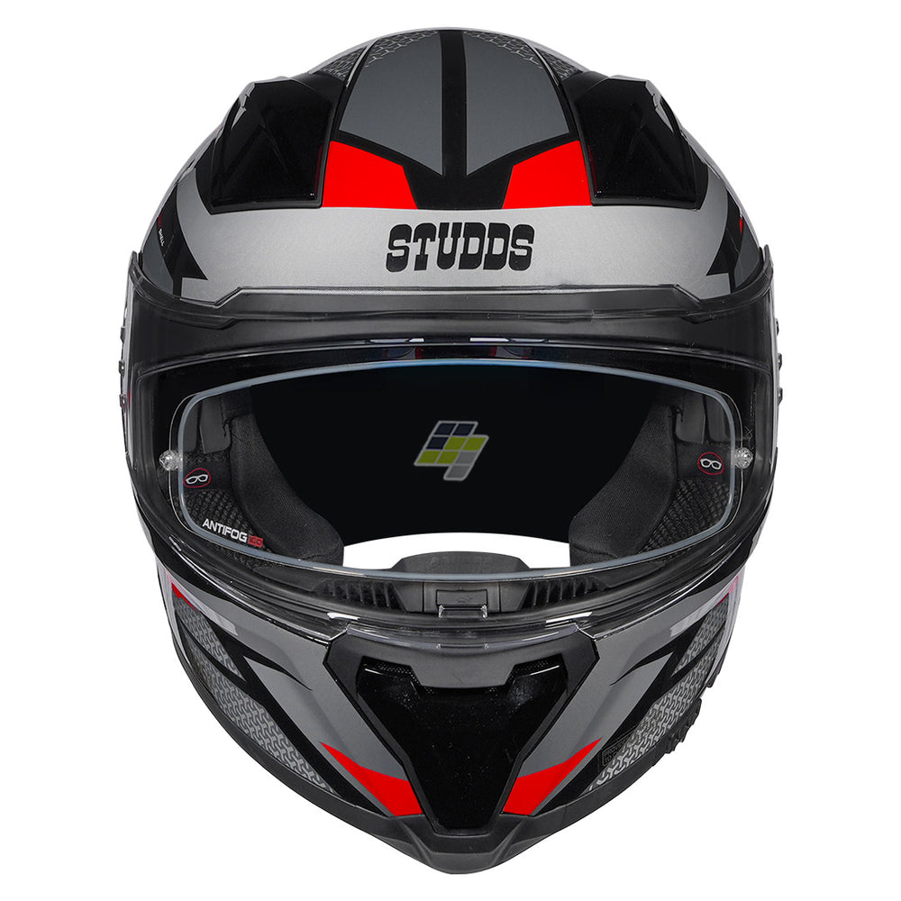 STUDDS Helios Circuit Helmet red front