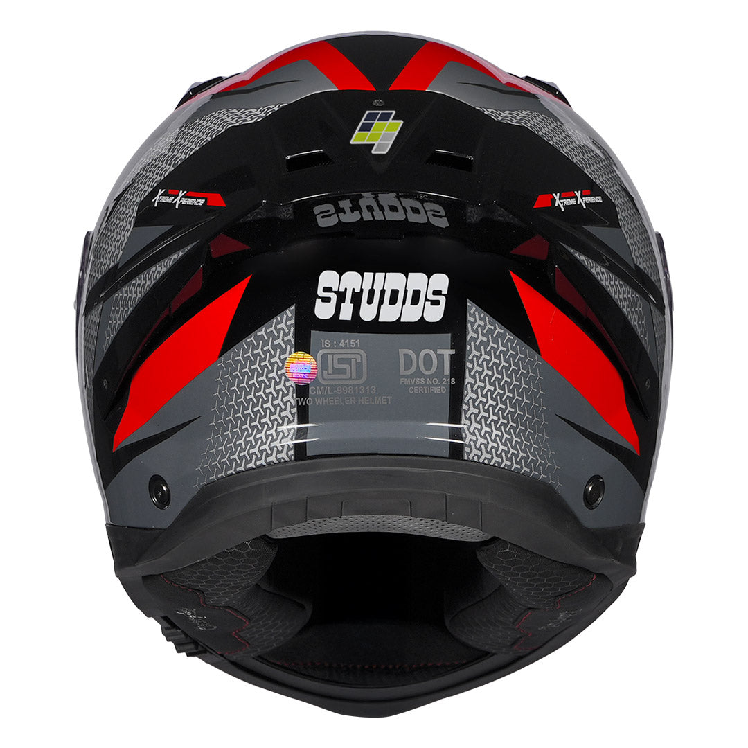 STUDDS Helios Circuit Helmet red back