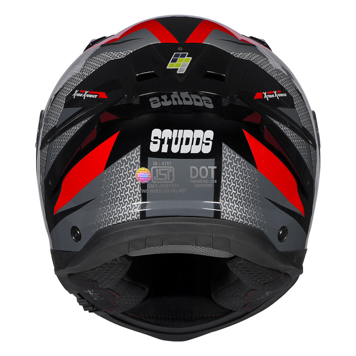 STUDDS Helios Circuit Helmet red back