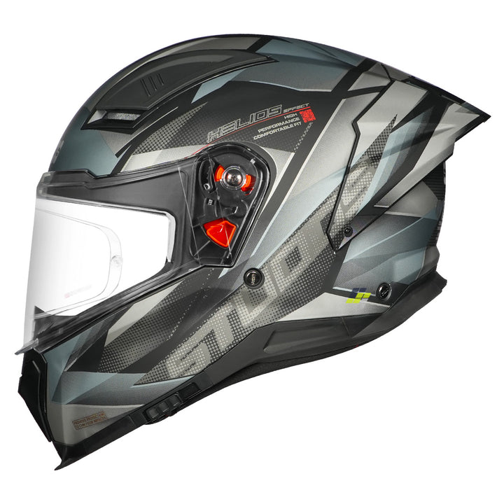 STUDDS Helios Effect Helmet matt black and grey side
