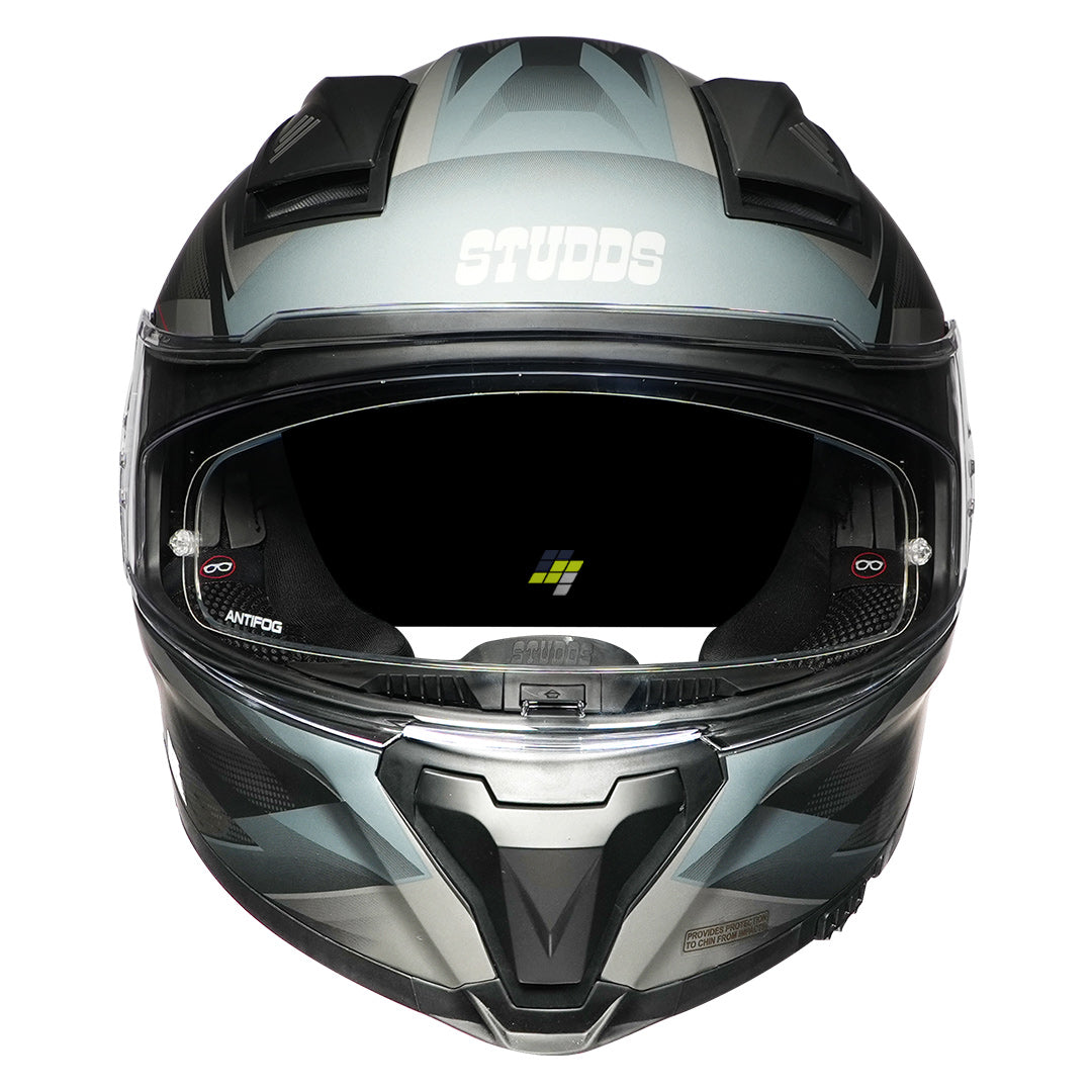 STUDDS Helios Effect Helmet matt black and grey front
