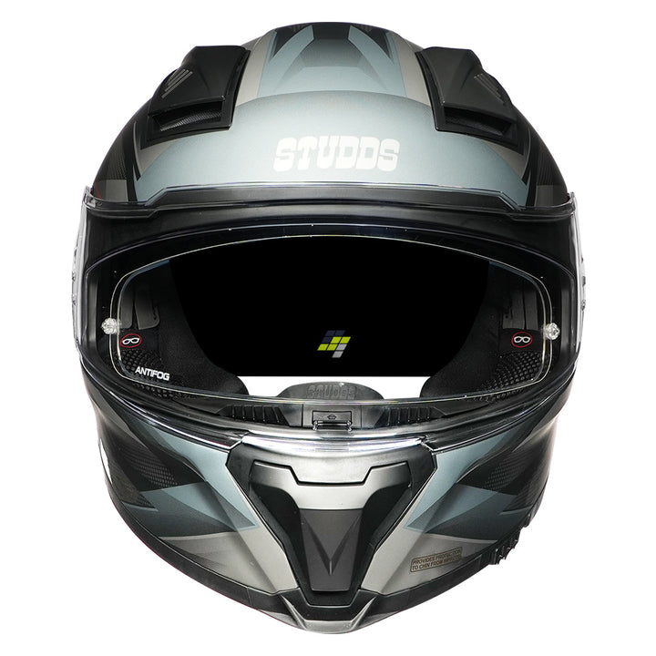 STUDDS Helios Effect Helmet matt black and grey front